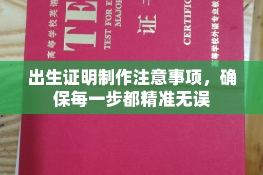 南平出生证明制作注意事项，确保每一步都精准无误